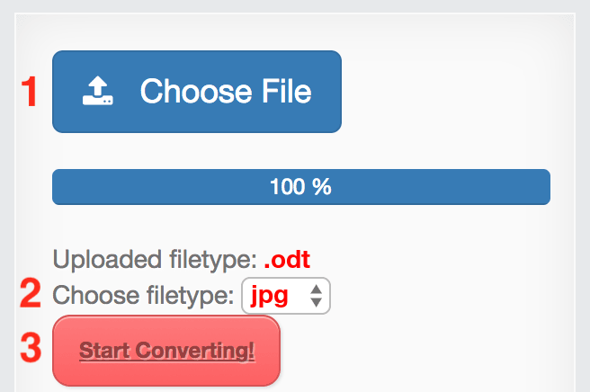 How to convert ODT files online to JPG